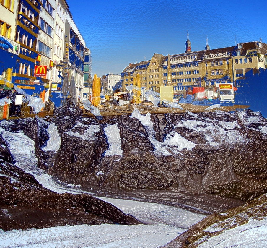 Bonn Marktplatz Stadt Eis Gestalte Metropol